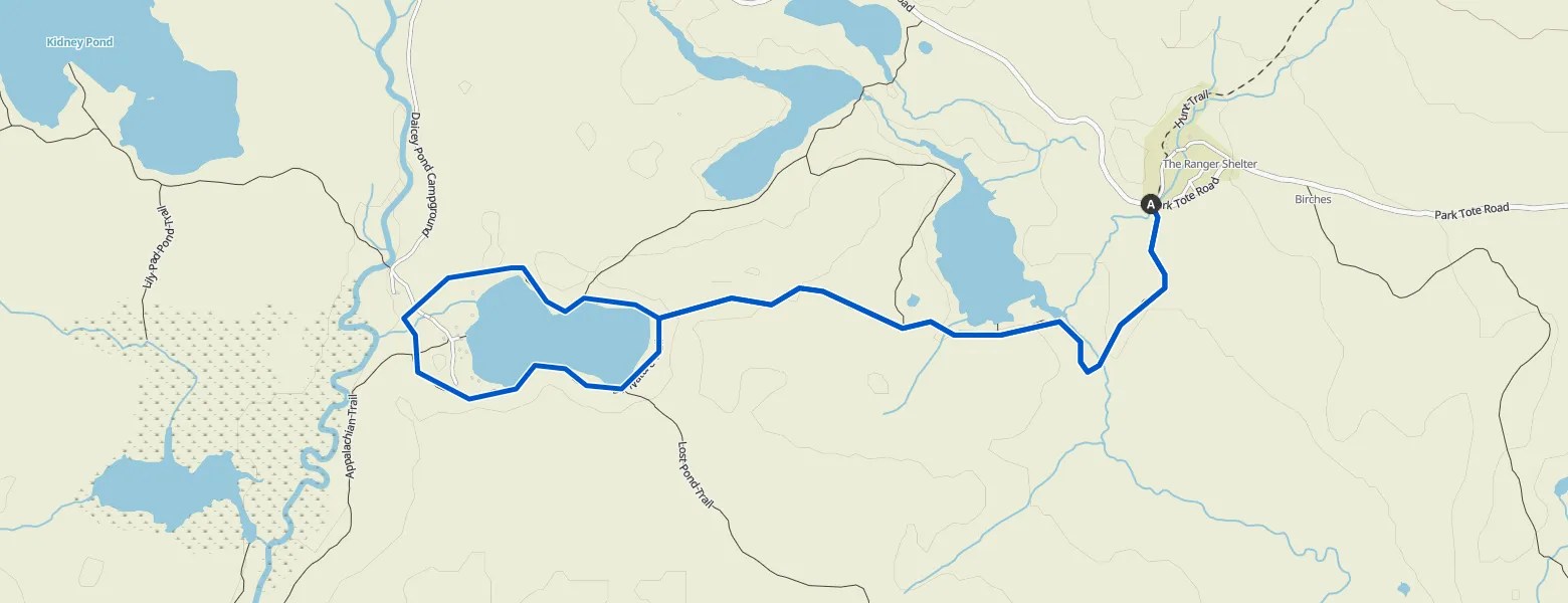 Grassy Pond en Daicey Pond via de Appalachian Trail — Baxter State Park